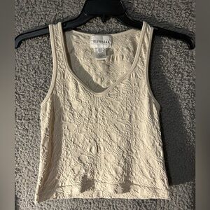 Olive & Oak Beige Textured Cropped Tank Top